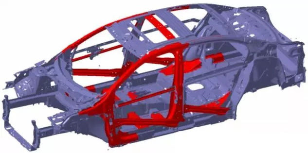 國產汽車某車型使用了22個熱成形零件 國產汽車某車型使用了22個熱成形零件