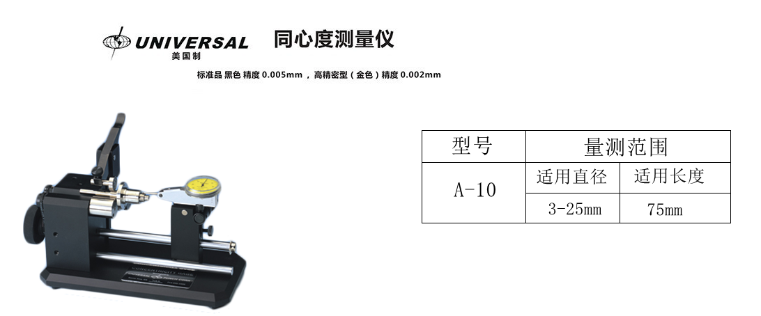 原裝進口美國UNIVESAL A－10同心度儀